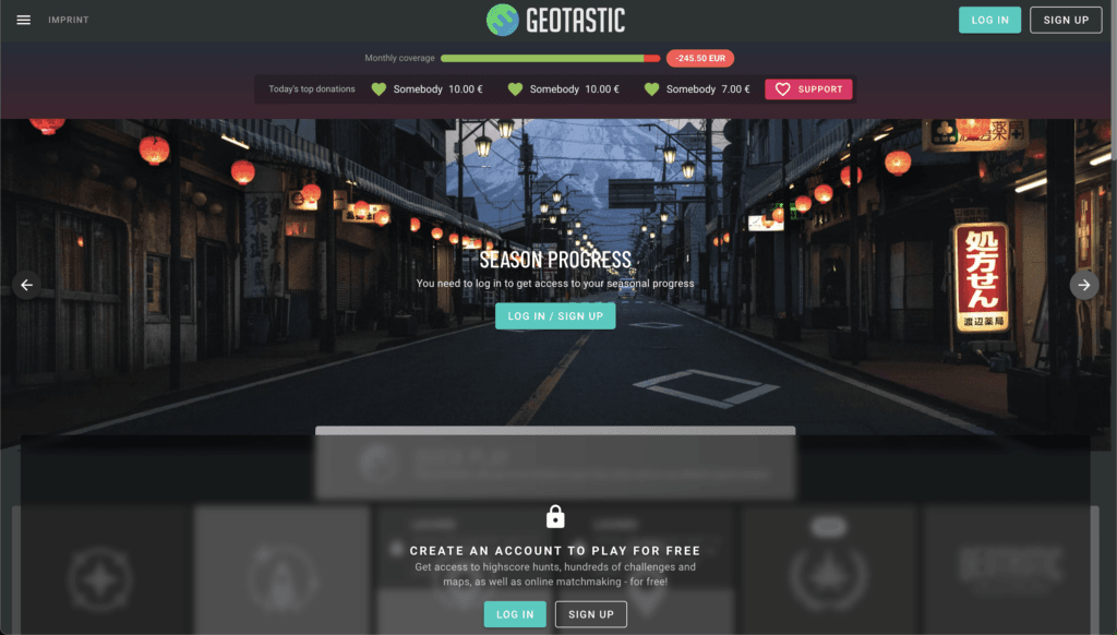 Infographic displaying Geotastic gameplay with customizable settings and clues, a powerful geoguessr alternatives for competitive players.